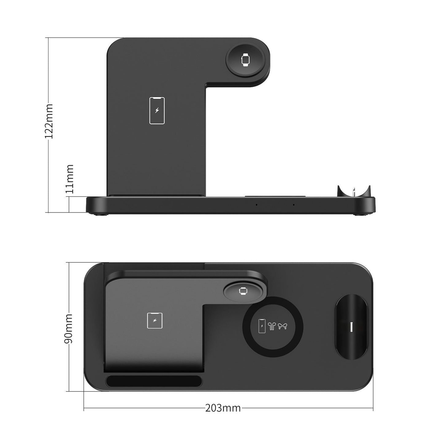 Estação de carregamento sem fio Dragon para telefones iPhone e Samsung