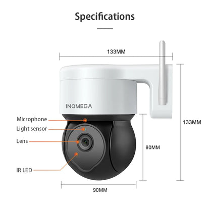 INQMEGA Câmera( AI )detector humano, resolução:1080P / Tuya outdoor